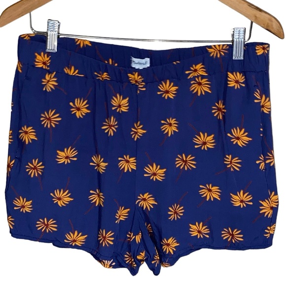 Madewell Daisy Print Pull On Stretch 3”Shorts Size Medium - Picture 2 of 9